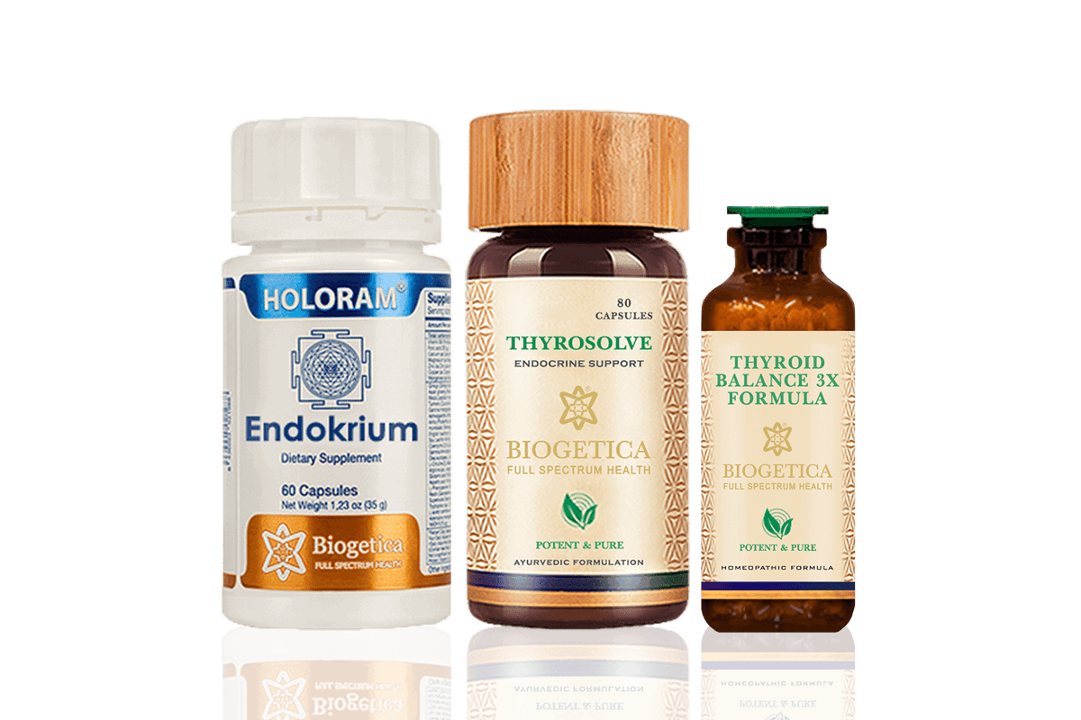 Freedom Endocrine Support Kit With Thyrosolve And Homeopathic Thyroidium 3X