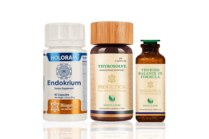 Freedom Endocrine Support Kit With Thyrosolve And Homeopathic Thyroidium 3X
