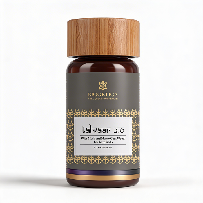 Biogetica Talvaar 2.0 With Ashwagandha, Shilajit, Safed Musli & Horny Goat Weed Extract Stamina Booster Supplements for Men