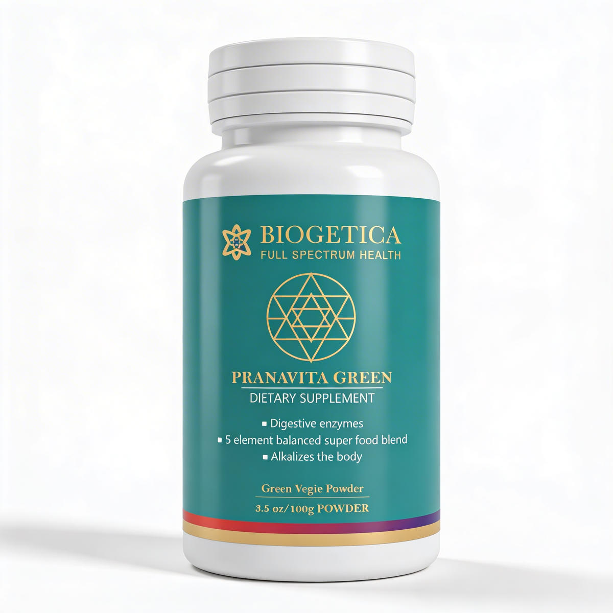 Biogetica Pranavita Green – Balanced Green Drink - Superfood Complex - Packed with Vitamins and Micro-Nutrients, Naturally Anti-Aging – 3.5 oz / 100 gm.