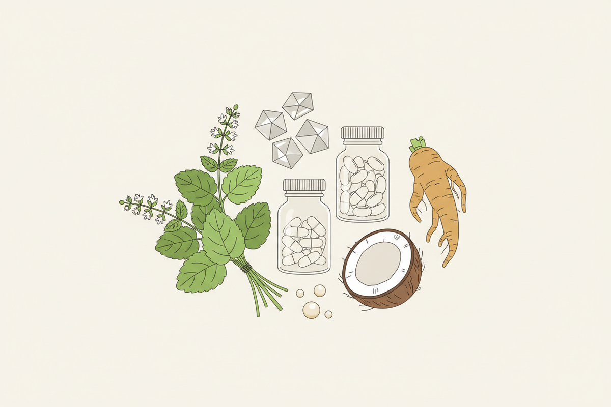 Natural Support Botanicals Illustration